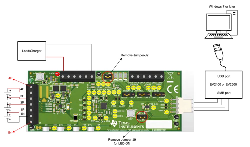 Location Circuit - Texas Instruments bq41Z50EVM Evaluation Module